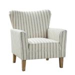 Gustaf Gray Striped Armchair