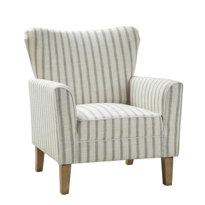 Gustaf Gray Striped Armchair