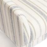 Blue Striped Upholstered Lauren Accent Chair