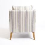 Blue Striped Upholstered Lauren Accent Chair