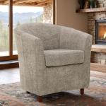 Pewter Boucle Parker Club Chair