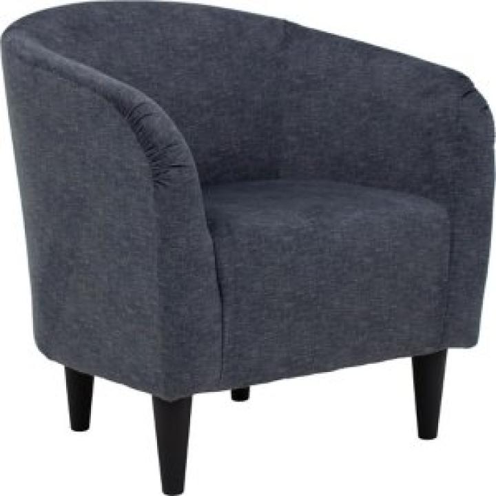 Anthracite Blue Aston Barrel Accent Chair
