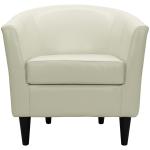 Ivory Leatherette Windsor Accent Chair