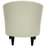 Ivory Leatherette Windsor Accent Chair