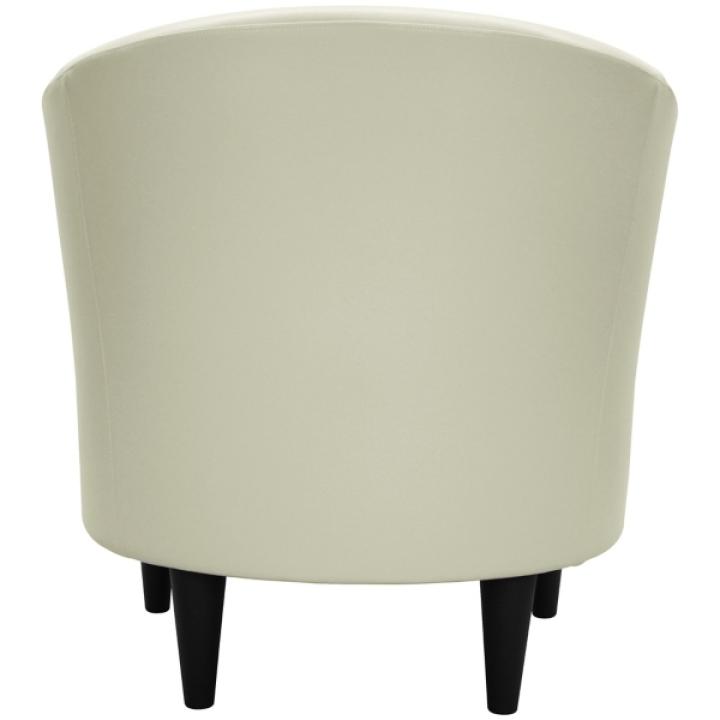 Ivory Leatherette Windsor Accent Chair