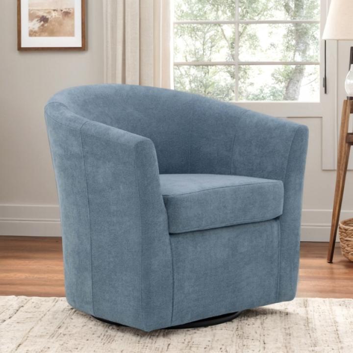 Sky Blue Chloe Swivel Accent Chair