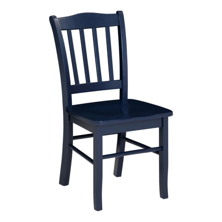 Navy Wood Shaker Dining Chairs, Set of 2