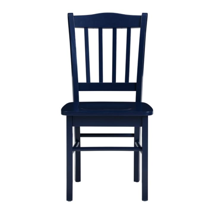 Navy Wood Shaker Dining Chairs, Set of 2