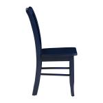 Navy Wood Shaker Dining Chairs, Set of 2
