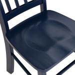 Navy Wood Shaker Dining Chairs, Set of 2