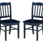 Navy Wood Shaker Dining Chairs, Set of 2