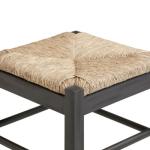 Gray Handwoven Square Wooden Counter Stool