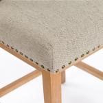 Gray Upholstered Mia Swivel Counter Stool