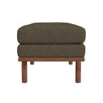 Brown Boucle Brown Faux Leather Bench