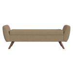 Brown Boucle Modern Storage Bench