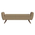 Brown Boucle Modern Storage Bench