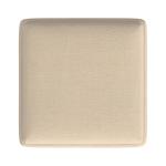 Cream Upholstered Storage Ottoman with Tray Top