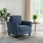 Blue Microfiber Walter Accent Chair