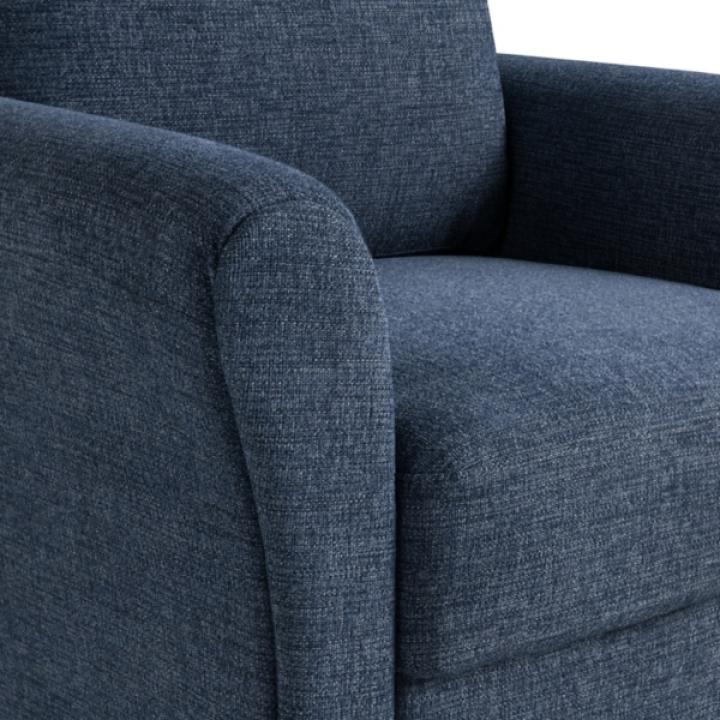 Blue Microfiber Walter Accent Chair
