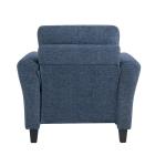 Blue Microfiber Walter Accent Chair