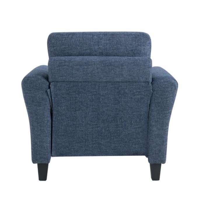 Blue Microfiber Walter Accent Chair