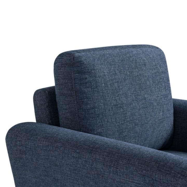 Blue Microfiber Walter Accent Chair