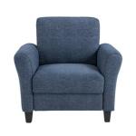 Blue Microfiber Walter Accent Chair