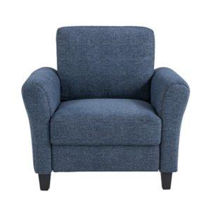 Blue Microfiber Walter Accent Chair