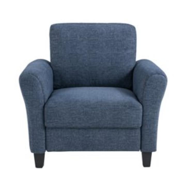 Blue Microfiber Walter Accent Chair