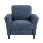 Blue Microfiber Walter Accent Chair