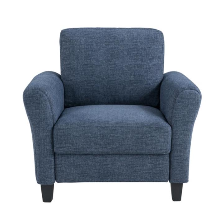 Blue Microfiber Walter Accent Chair