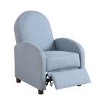 Light Blue Rounded Push Back Recliner