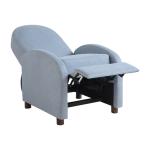 Light Blue Rounded Push Back Recliner