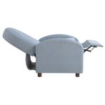 Light Blue Rounded Push Back Recliner