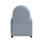 Light Blue Rounded Push Back Recliner