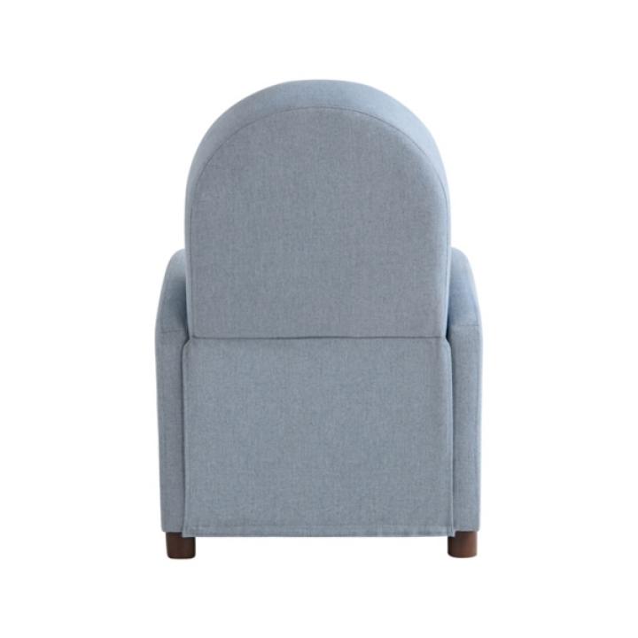 Light Blue Rounded Push Back Recliner