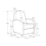 Light Blue Rounded Push Back Recliner