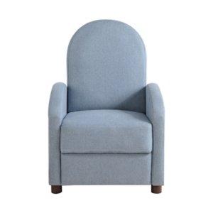 Light Blue Rounded Push Back Recliner
