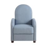 Light Blue Rounded Push Back Recliner
