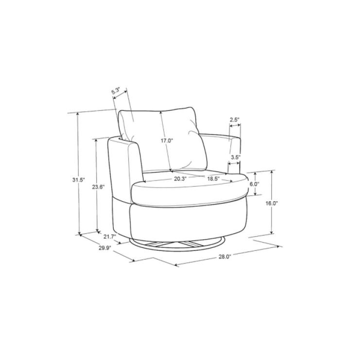 Gray Elmhurst Swivel Accent Chair