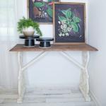 Distressed Whitewash Baxter Console Table