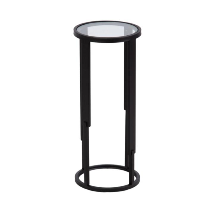 Black Metal & Glass Ravalli Drink Table