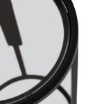 Black Metal & Glass Ravalli Drink Table