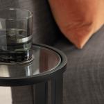 Black Metal & Glass Ravalli Drink Table
