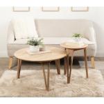 Natural Mango Wood Round Kershaw Coffee Table