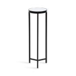 Black Metal Mirrored Tabletop Aguilar Drink Table