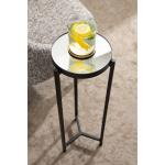 Black Metal Mirrored Tabletop Aguilar Drink Table