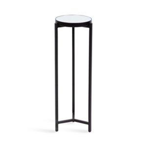 Black Metal Mirrored Tabletop Aguilar Drink Table