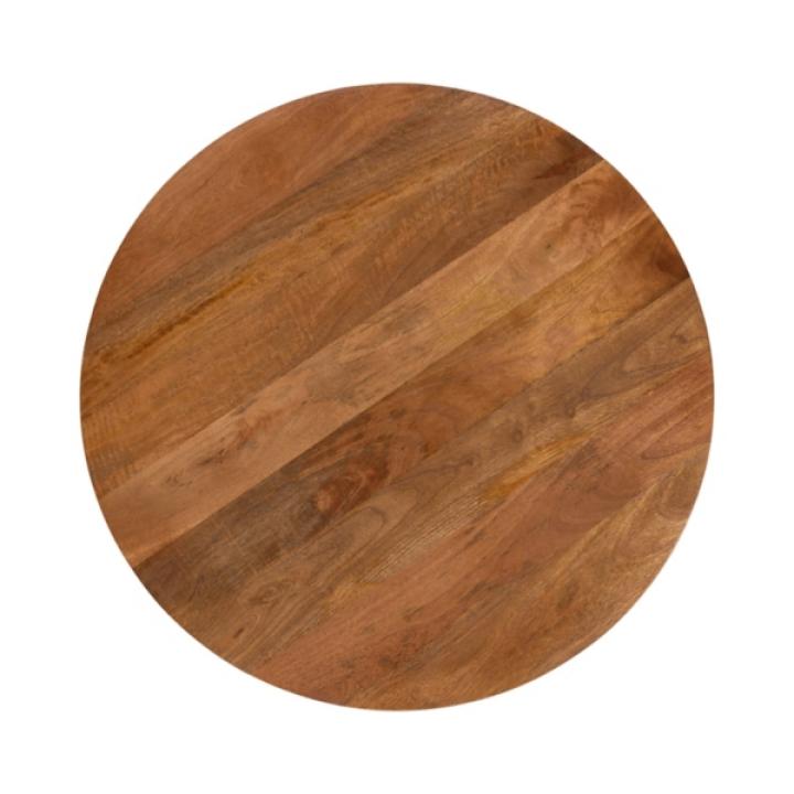 Walnut Brown Mango Wood Round Kershaw Coffee Table