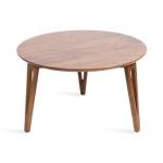 Walnut Brown Mango Wood Round Kershaw Coffee Table